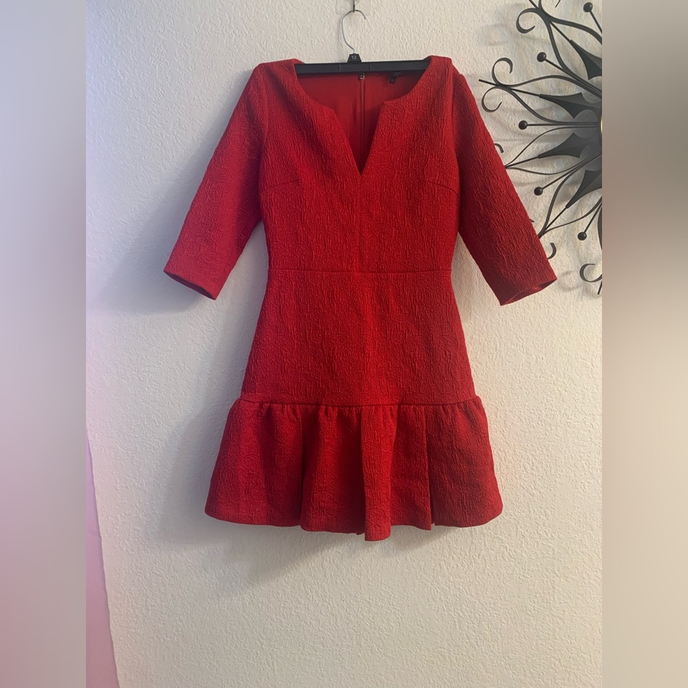 Juicy Couture Vibrant Red Dress Mini Dress Women’s size6 3 Quarter Sleev